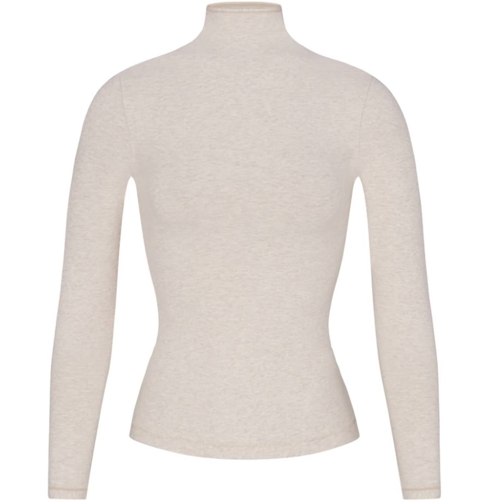 NWT Skims Cotton Jersey Long Sleeve Turtleneck